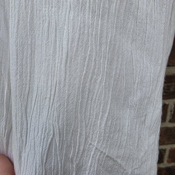 Maeve Size M White Short-Sleeve Ruffle Yoke Blouse Shirt Top Sz M - Picture 6 of 6